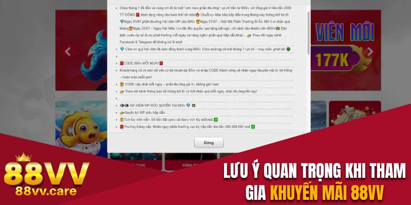 Lưu ý trong quá trình tham gia sự kiện ưu đãi
