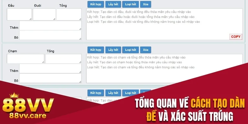 Tổng Hợp 6 Cách Tạo Dàn Đề 88VV Dễ Áp Dụng, Hiệu Quả Cao 2 Tổng quan về cách tạo dàn đề và xác suất trúng